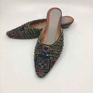 Vintage Sequin Beaded Mules
